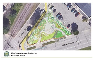 Blair Street Gardens - Gateway Proposed Grading Plan Aerial View